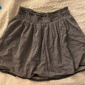 striped flowy mini skirt